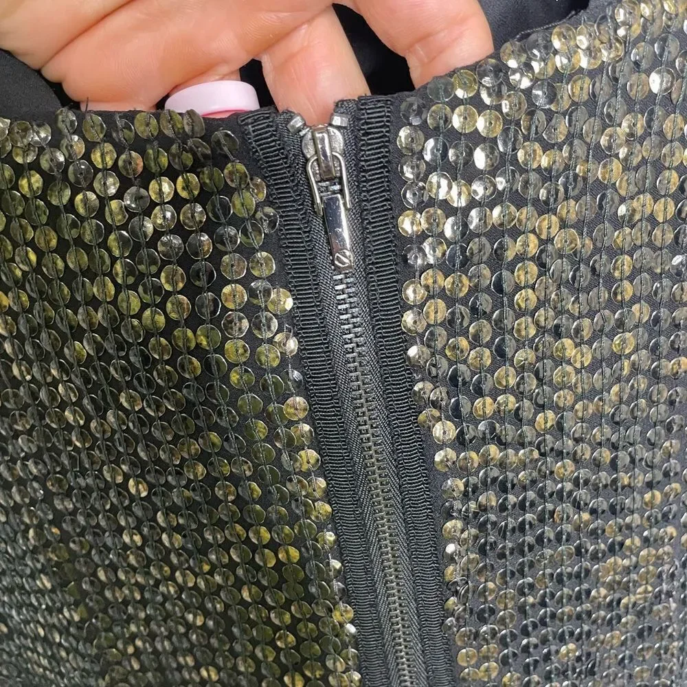 Tory Burch Silk Sequin Sheath Dress Size 0